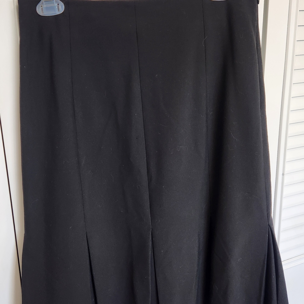 Karen Kane Black Maxi A-Line Pleated Skirt